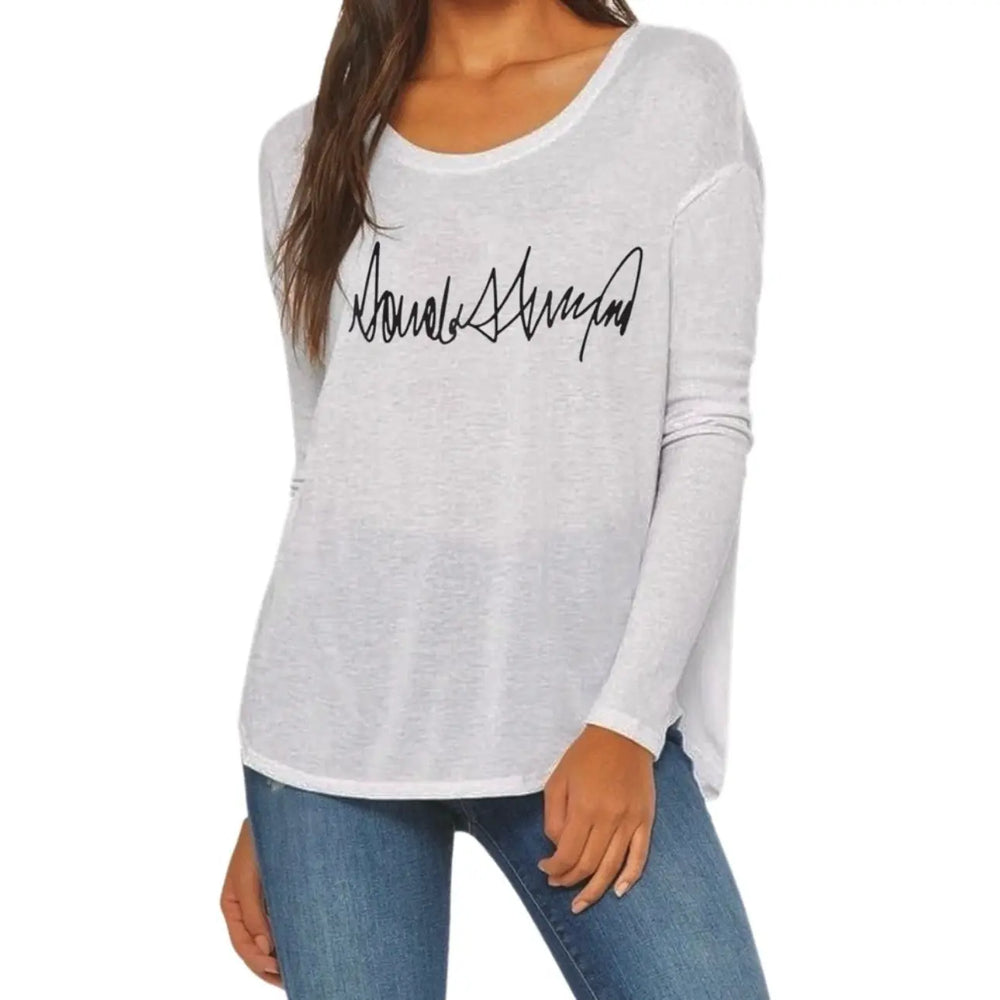 Donald Trump’s Signature on Long Sleeve Tee BbCo.