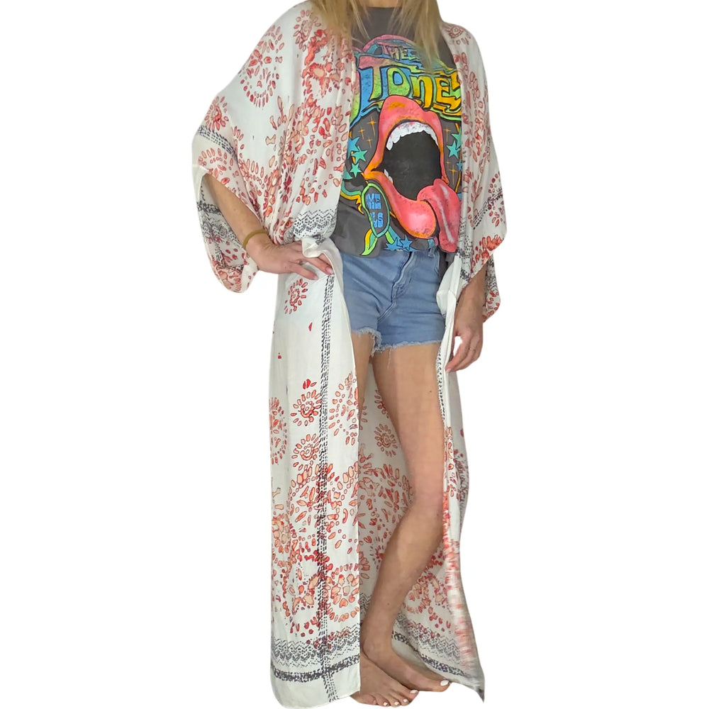 Boho Print Kimono Duster BbCo.