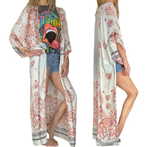 Boho Print Kimono Duster BbCo.