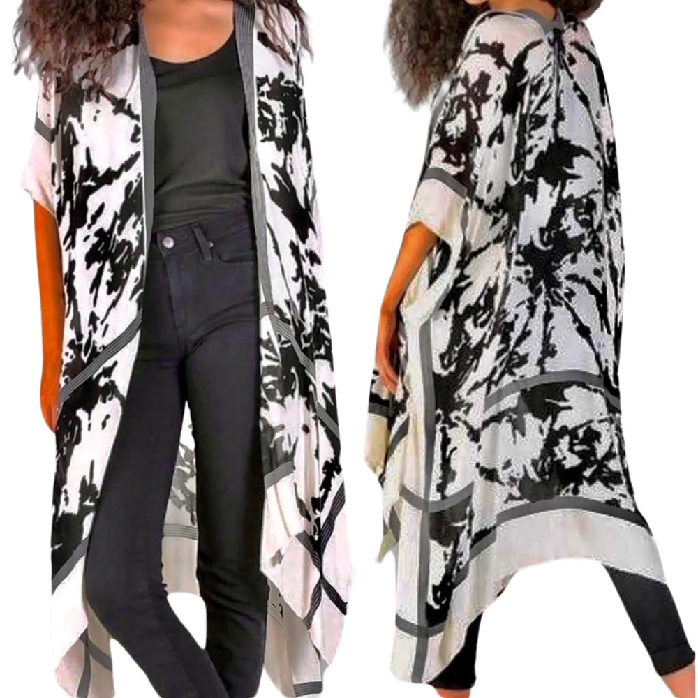 Angie- Abstract Print Kimono