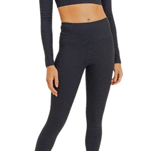 Mono B Textured Leopard Print Tactel High-Waist Leggings Mono B