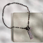 'Love & Luck' Paperclip Chain Charm Necklace