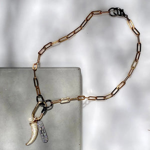 18" Gold Paperclip Chain Charm Necklace The Bold Blondes