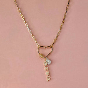 18" Grateful Heart Clasp Chain Necklace The Bold Blondes