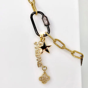 18" Multi-Toned Chain MAMA Charm Necklace The Bold Blondes