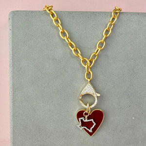 18" Gold Chain Texas Love Charm Necklace The Bold Blondes