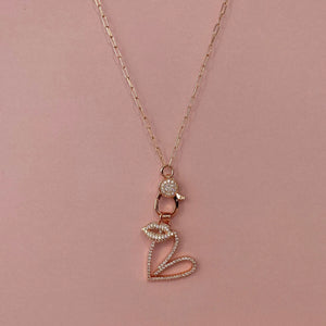 18" Dainty Rose Gold Charm Necklace 