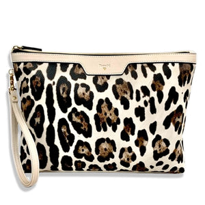 Getaway LITT Makeup Case in Cream Leopard PurseN