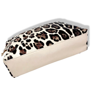 Getaway LITT Makeup Case in Cream Leopard PurseN