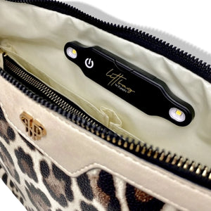 Getaway LITT Makeup Case in Cream Leopard PurseN