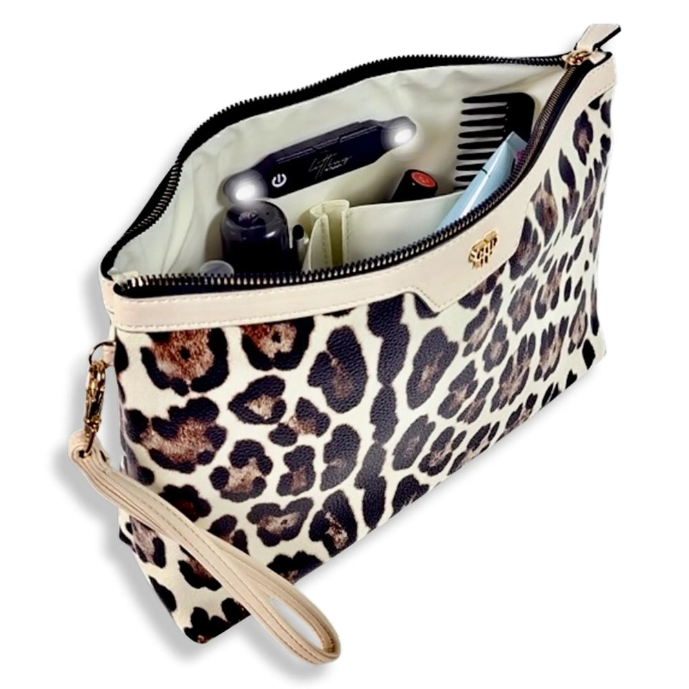 Getaway LITT Makeup Case in Cream Leopard