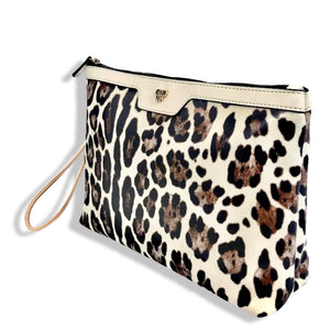 Getaway LITT Makeup Case in Cream Leopard PurseN